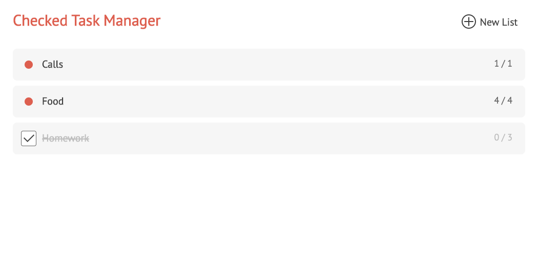 screenshot of Checked application
